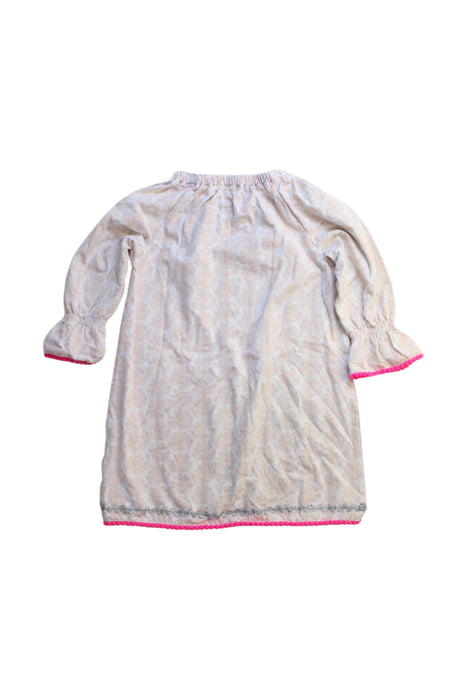 A White Long Sleeve Dresses from and the little dog laughed in size 4T for girl. (Back View)