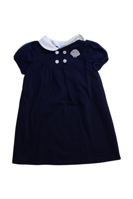 A Navy Short Sleeve Dresses from Balabala in size 12-18M for girl. (Front View)