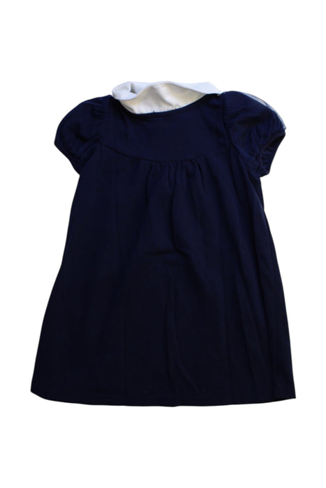 A Navy Short Sleeve Dresses from Balabala in size 12-18M for girl. (Back View)