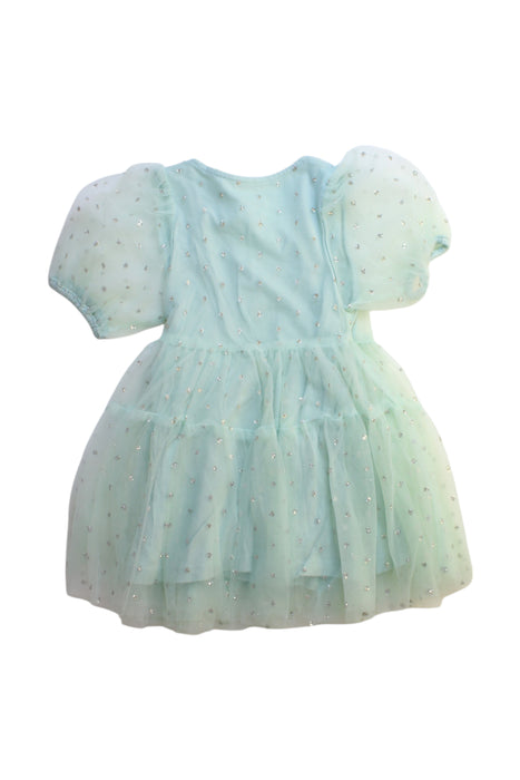 A Green Short Sleeve Dresses from Seed in size 2T for girl. (Back View)