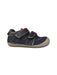 A Navy Sandals from Stride Rite in size 12-18M for boy. (Front View)