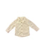 A White Long Sleeve Polos from Seed in size 6-12M for boy. (Front View)