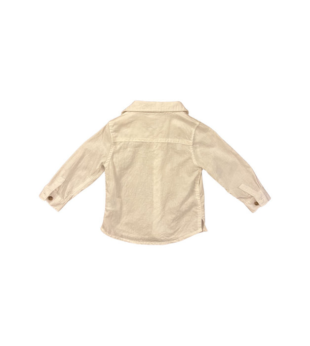 A White Long Sleeve Polos from Seed in size 6-12M for boy. (Back View)