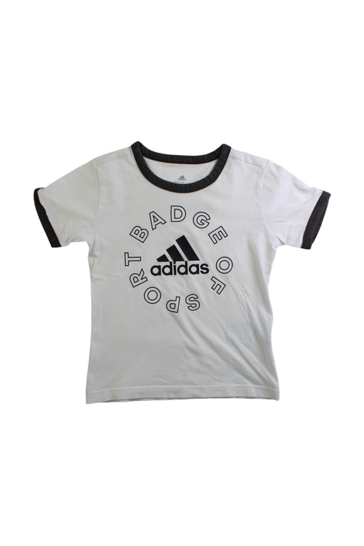 A White Short Sleeve T Shirts from Adidas in size 4T for neutral. (Front View)