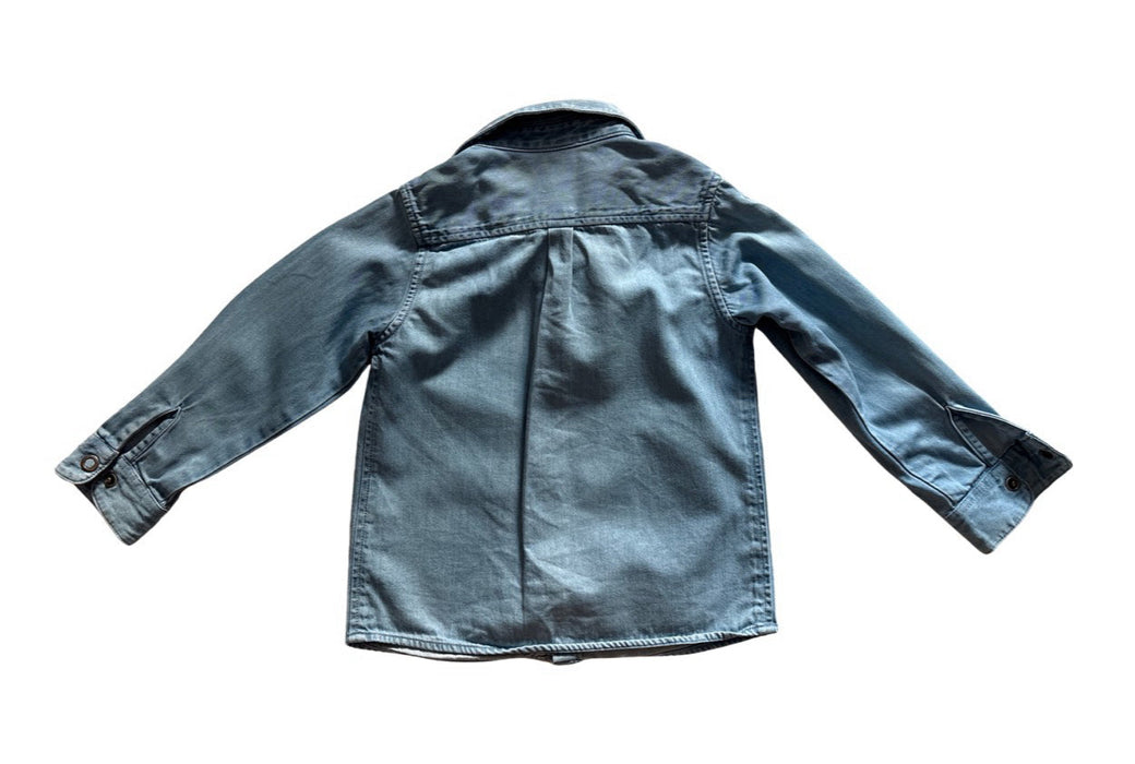 A Blue Long Sleeve Polos from Petit Bateau in size 4T for neutral. (Back View)