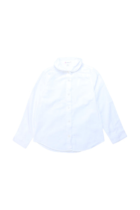 A White Long Sleeve Shirts from Crewcuts in size 5T for girl. (Front View)