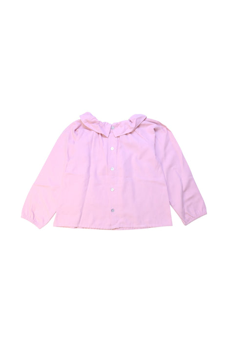 A Pink Long Sleeve Shirts from Paloma de la O in size 3T for girl. (Front View)