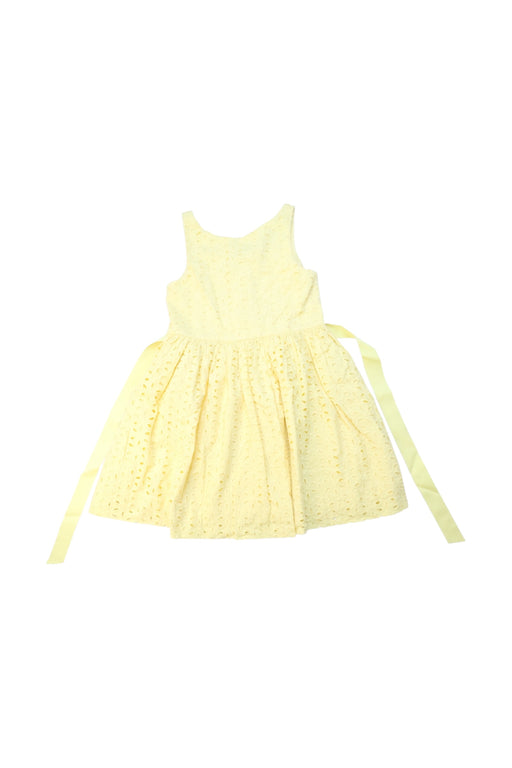 A Yellow Sleeveless Dresses from Polo Ralph Lauren in size 4T for girl. (Front View)