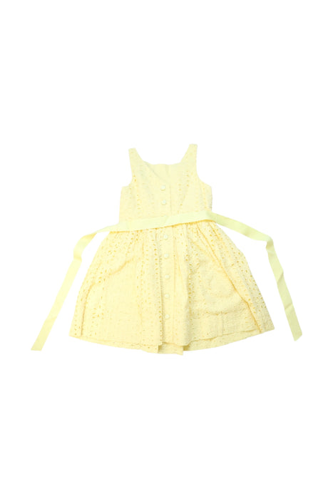 A Yellow Sleeveless Dresses from Polo Ralph Lauren in size 4T for girl. (Back View)
