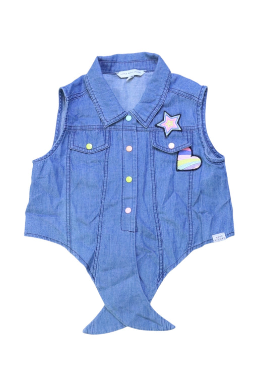 A Blue Sleeveless Shirts from Little Marc Jacobs in size 5T for girl. (Front View)