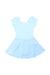A Blue Short Sleeve Dresses from Bloch in size 4T for girl. (Front View)