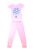 A Pink Pyjama Sets from KicKee Pants in size 4T for girl. (Front View)