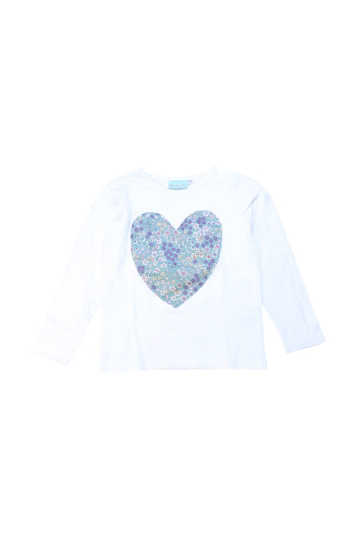 A White Long Sleeve Tops from Chouchou Chic in size 4T for girl. (Front View)