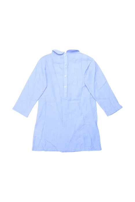 A Blue Long Sleeve Dresses from Chouchou Chic in size 4T for girl. (Back View)