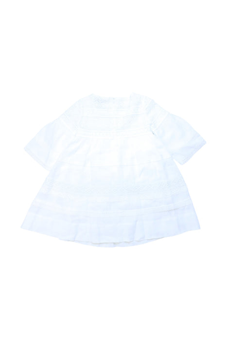 A White Long Sleeve Dresses from Ermanno Scervino in size 4T for girl. (Back View)