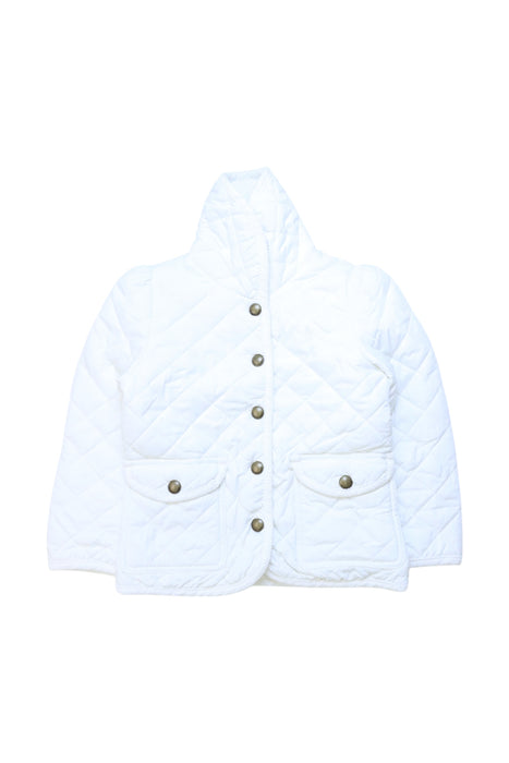 A White Puffer/Quilted Jackets from Polo Ralph Lauren in size 4T for girl. (Front View)