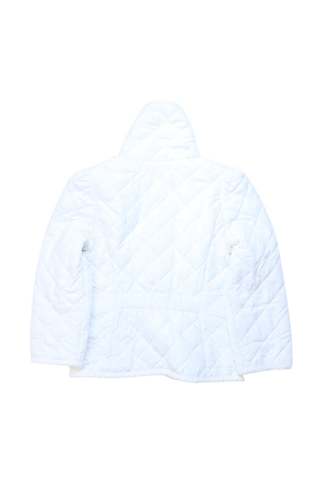 A White Puffer/Quilted Jackets from Polo Ralph Lauren in size 4T for girl. (Back View)