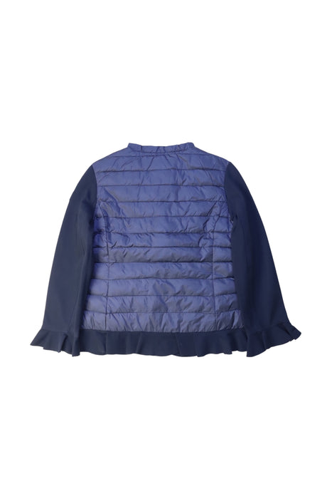 A Navy Puffer/Quilted Jackets from Il Gufo in size 6T for girl. (Back View)