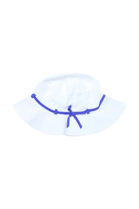 A White Sun Hats from Jacadi in size 4T for girl. (Front View)