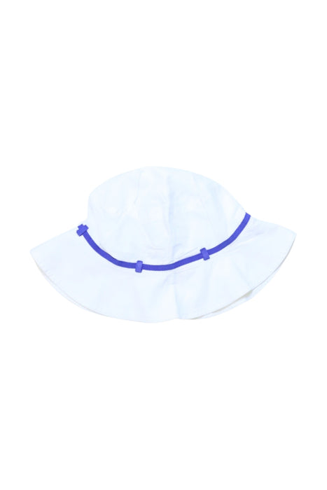 A White Sun Hats from Jacadi in size 4T for girl. (Back View)