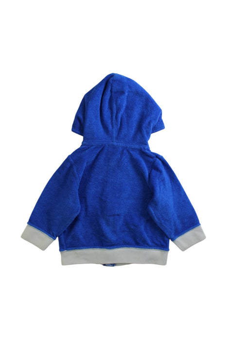 A Blue Zippered Sweatshirts from Petit Bateau in size 3-6M for neutral. (Back View)