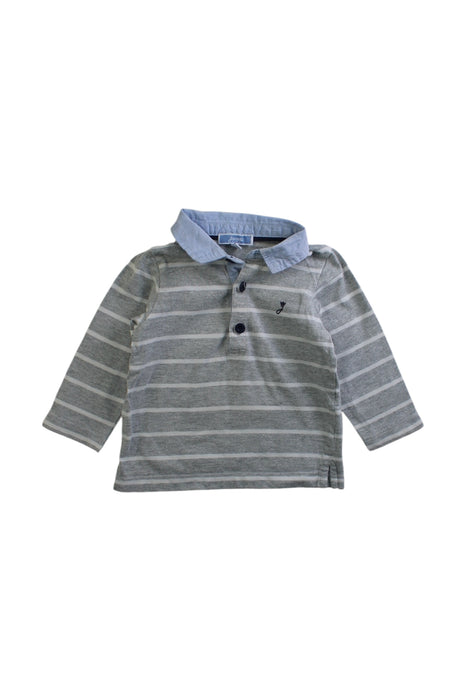 A Grey Long Sleeve Shirts from Jacadi in size 6-12M for boy. (Front View)