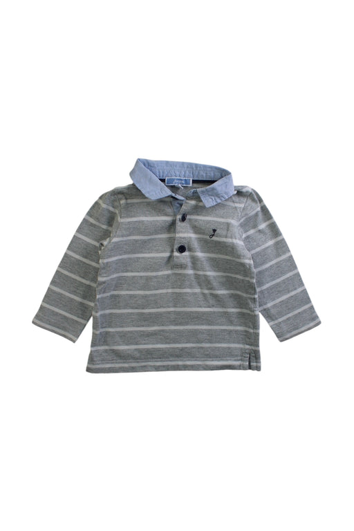 A Grey Long Sleeve Shirts from Jacadi in size 6-12M for boy. (Front View)