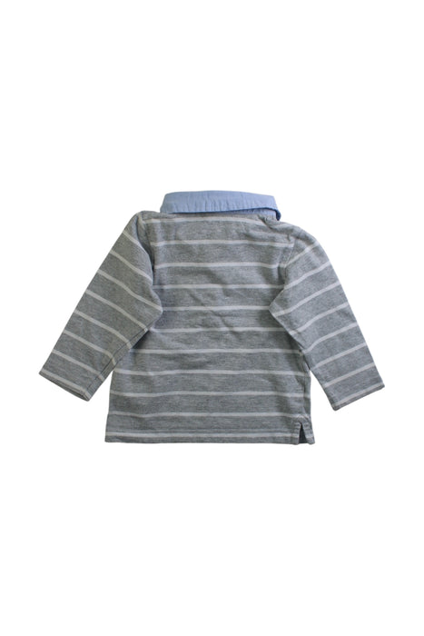 A Grey Long Sleeve Shirts from Jacadi in size 6-12M for boy. (Back View)