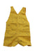 A Yellow Overall Shorts from Absorba in size 0-3M for boy. (Back View)