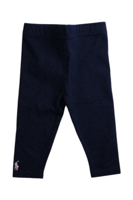 A Navy Leggings from Ralph Lauren in size 6-12M for girl. (Front View)