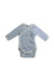 A Blue Long Sleeve Bodysuits from Petit Bateau in size Newborn for boy. (Front View)
