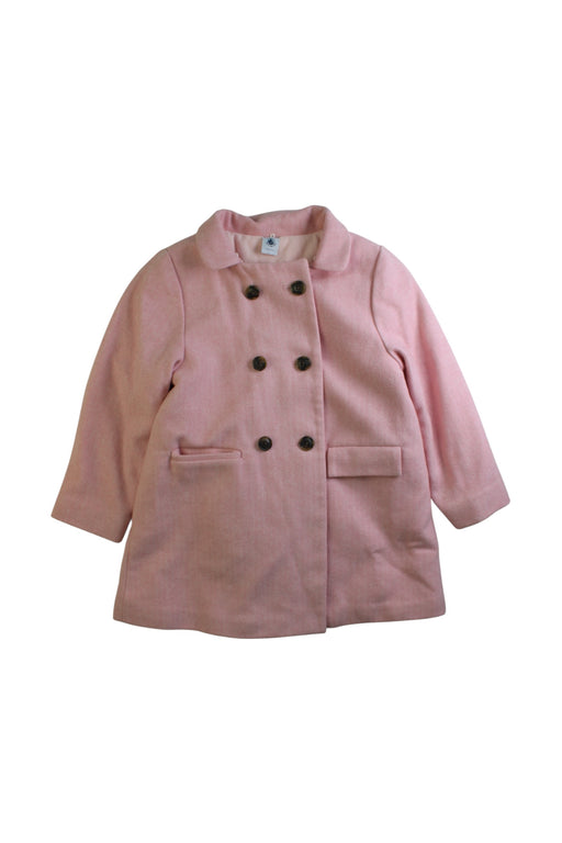 A Pink Coats from Petit Bateau in size 6T for girl. (Front View)