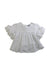 A White Short Sleeve Tops from Velveteen in size 5T for girl. (Front View)
