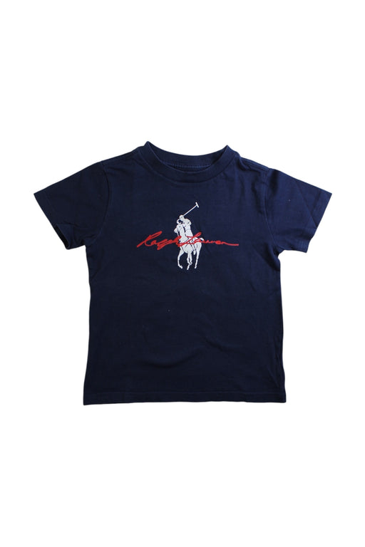 A Navy Short Sleeve T Shirts from Polo Ralph Lauren in size 3T for women. (Front View)
