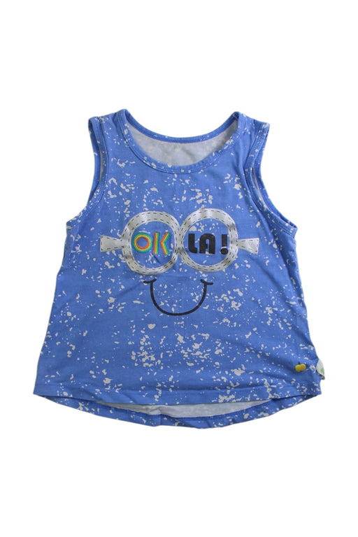 A Blue Sleeveless Tops from The Bonnie Mob in size 3T for boy. (Front View)