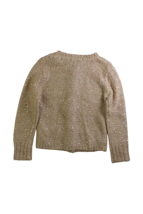 A Beige Cardigans from Velveteen in size 5T for girl. (Back View)