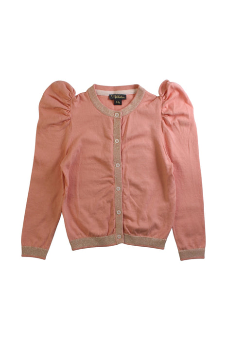 A Pink Cardigans from Velveteen in size 5T for girl. (Front View)