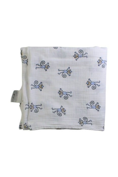 A White Swaddles from Aden & Anais in size O/S for boy. (Front View)