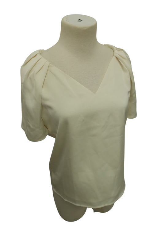 A Ivory Short Sleeve Tops from Love, Bonito in size Maternity-XS for maternity. (Front View)