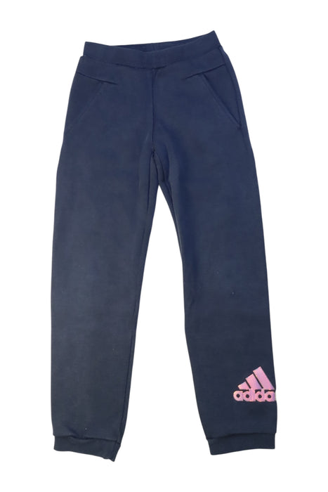 A Navy Active Pants from Adidas in size 7Y for boy. (Front View)