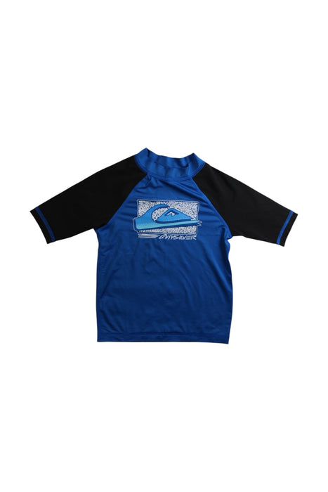 A Blue Rash Guards from Quiksilver in size 4T for boy. (Front View)