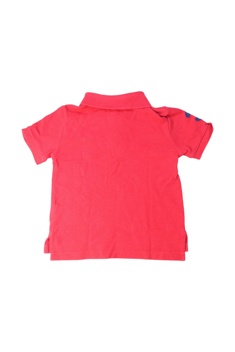 A Red Short Sleeve Polos from Polo Ralph Lauren in size 3T for boy. (Back View)