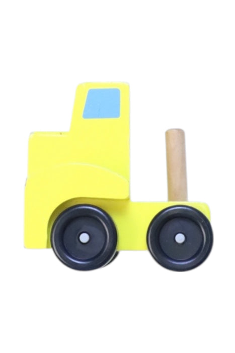 A Yellow Cars Trucks Trains & Remote Control from Melissa & Doug in size O/S for neutral. (Front View)