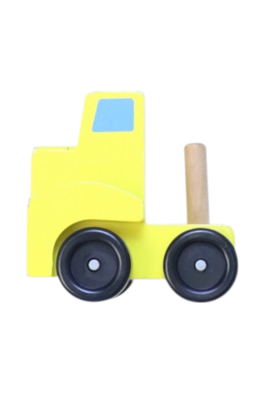 A Yellow Cars Trucks Trains & Remote Control from Melissa & Doug in size O/S for neutral. (Front View)