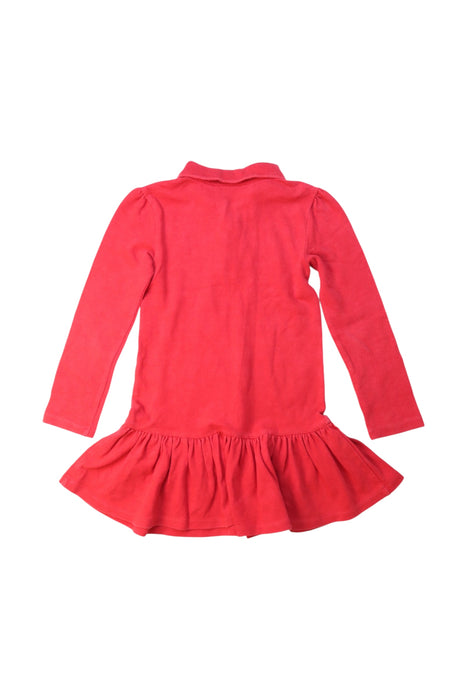 A Red Long Sleeve Dresses from Ralph Lauren in size 4T for girl. (Back View)
