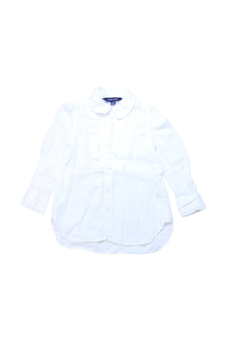 A White Long Sleeve Shirts from Ralph Lauren in size 3T for girl. (Front View)