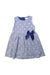 A Blue Sleeveless Dresses from Chickeeduck in size 4T for girl. (Front View)