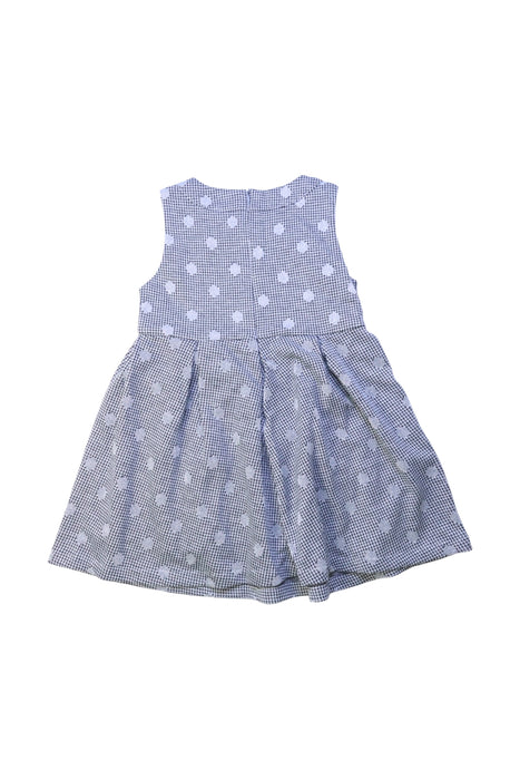 A Blue Sleeveless Dresses from Chickeeduck in size 4T for girl. (Back View)