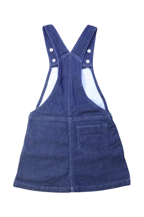 A Navy Overall Dresses from Petit Bateau in size 6T for girl. (Back View)