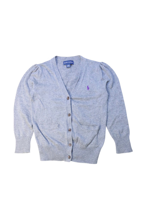 A Grey Cardigans from Ralph Lauren in size 4T for girl. (Front View)